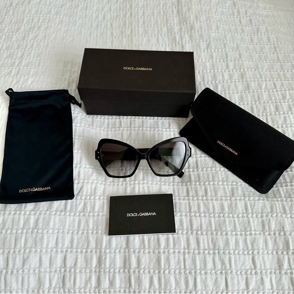 Dolce & Gabbana Black Sunglasses Accessories Set